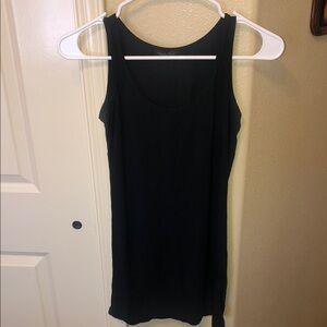 Everyday Scoop Neck Black Ribbed Tank - Women's
